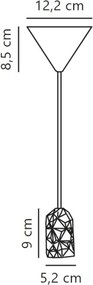 Nordlux - Cavo di alimentazione HANG 1xE27/40W/230V grigio/nero