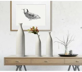 Vaso in ceramica bianca da 46 cm