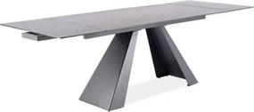 Tavolo allungabile Salvadore Ceramic grigio ANTHRACITE/nero opaco - L160-240 cm