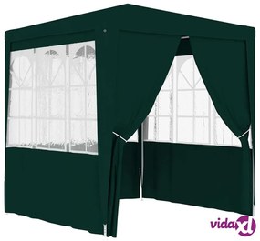 vidaXL Gazebo Professionale con Pareti 2,5x2,5 m Verde 90 g/m²