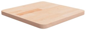Piano Tavolo Quadrato 40x40x2,5 Cm Massello Rovere Non Trattato /