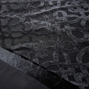 Set copripiumino e federa nero in velluto per letto matrimoniale e per letto esteso 230x220 cm Lattice Cut – Catherine Lansfield