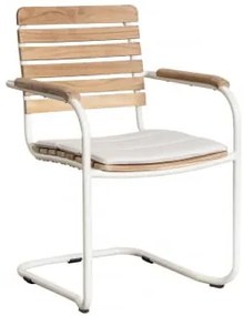 Confezione da 2 sedie da giardino con braccioli in legno di teak e - Sklum