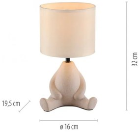 JUST LIGHT. 14190-39 - Lampada da tavolo TED 1xE27/25W/230V beige