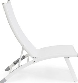 Sdraio da giardino bianca in metallo Taylor – Bizzotto