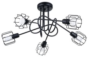 Sollux SL.1119 - Lampadario a stelo BELUCI 5xE14/40W/230V nero