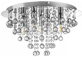 Globo 63040506 - Plafoniera LONDON 5xE14/40W/230V diametro 46 cm cromo lucido