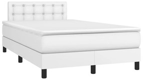 Giroletto Molle Con Materasso E Led Bianco 120x190cm Similpelle /