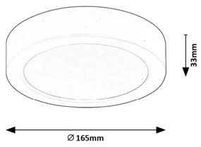 Rabalux 71205 - Plafoniera LED SHAUN LED/15W/230V diametro 16 cm bianco