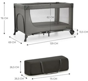 KINDERKRAFT - Culla da viaggio JOY 2 grigio