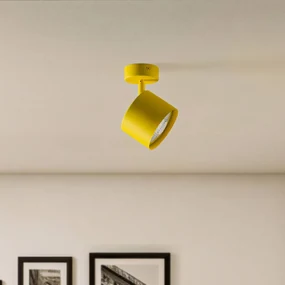 Argon Faretto da soffitto Chloe orientabile 1 luce, giallo