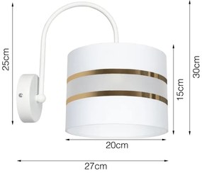 Applique CORAL 1xE27 / 60W / 230V bianco