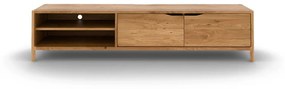 Tavolo TV in legno di quercia di colore naturale 200x48 cm Twig - The Beds