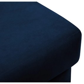 Poggiapiedi blu con rivestimento in velluto Kyoto – Cosmopolitan Design