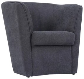 Poltrona moderna Grigio in tessuto antimacchia imbottita