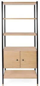 Libreria nera in rovere 90x180 cm Jungend - Woodman