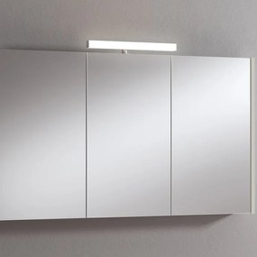 Pensile con luce Akira L 120 x P 15.5 x H 70 cm laccato lucido grigio nuvola