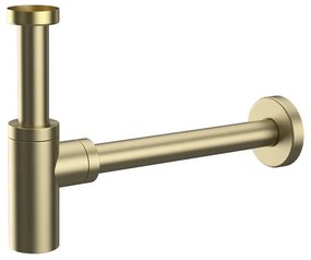 Kamalu - Sifone di scarico per lavabo colore oro spazzolato | KS050G