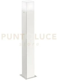 Ges402- paletto alluminio 1 luce attacco e27 colore bianco h.70cm