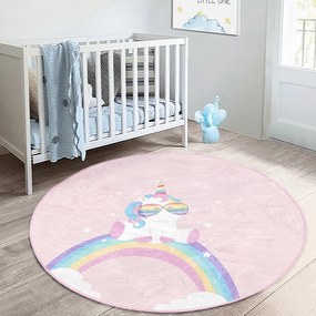 Tappeto rosa per bambini ø 120 cm Comfort - Mila Home