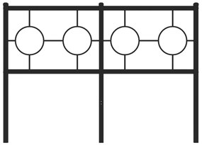 Testiera in metallo nero 120 cm