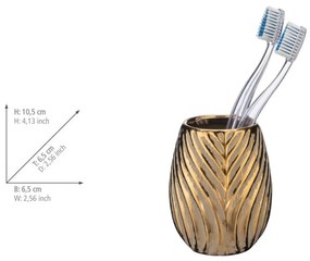 Tazza per spazzolino da denti in ceramica color oro Idro - Wenko