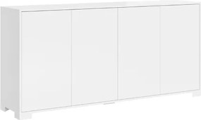 Madia in legno a 4 ante e 2 vani con ripiani 172 cm KYLA Bianco Lucido