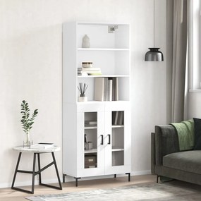 Credenza Bianca 69,5x34x180 Cm İn Legno Multistrato /