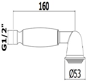 Paffoni Iris Zdoc007 Doccetta classica Monogetto 53 Mm In Metallo Cromo