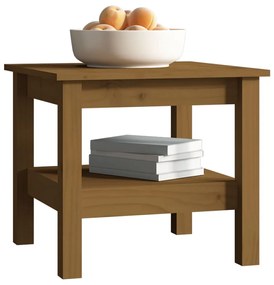 Tavolino da salotto miele 45x45x40 cm legno massello di pino