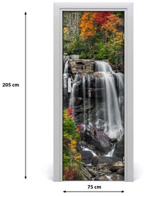 Adesivo per porta interna Cascata in autunno 75x205 cm