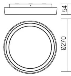 Redo 9180 - Plafoniera LED da esterno BEZEL LED/25W/230V diametro 27 cm IP54 bianco