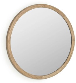 Kave Home - Specchio rotondo Alum in legno massello di mindi Ã˜ 80 cm