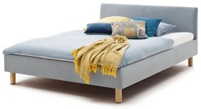 Letto singolo imbottito blu/grigio 120x200 cm Lena - Meise Möbel