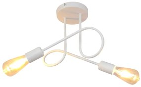 Lampadario a soffitto per bambini OXFORD 2xE27/15W/230V bianco