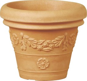 Vaso Ø45x38,8cm in Resina Tulli Festonato Classic 45 Anticato...