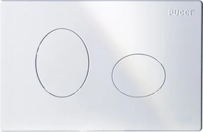 Placca ellisse bianca 2 pulsanti per cassetta incasso Pucci Eco 80130550