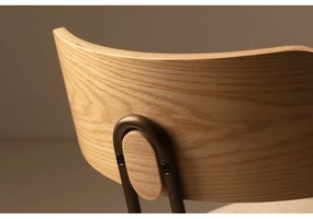 Sedia da pranzo beige/di colore naturale in imbottito Olimpia – MOME