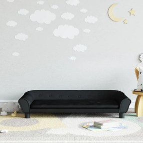 Divano Per Bambini Nero 100x50x26 Cm İn Velluto /