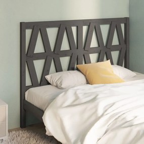 Testiera Per Letto Grigia 156x4x100cm İn Legno Massello Di Pino /