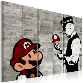 Quadro Banksy Mario Bros