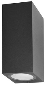 ITALUX OWL-2198-1SQ - Applique esterno GENTA 2xGU10/40W/230V IP54 15 cm