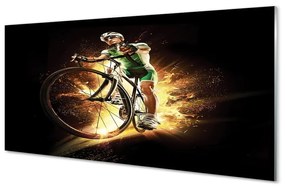 Quadro in vetro Bicicletta sfondo nero 100x50 cm