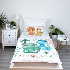 Set copripiumino e federa da bambini in cotone per culla 100x135 cm Dino – Jerry Fabrics