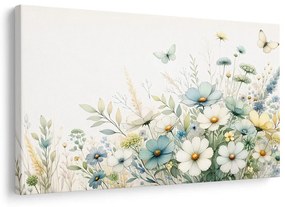Quadro su tela – Fiori e farfalle estive