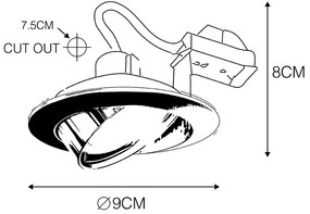 Faretto da incasso Smart in acciaio orientabile con Wifi GU10 - Cisco