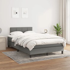 Giroletto A Molle Con Materasso Grigio Scuro 120x200 Cm Tessuto /