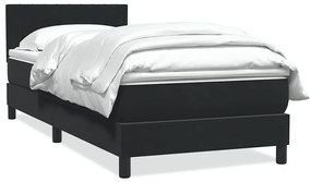 Giroletto A Molle Con Materasso Nero 90x210 Cm İn Velluto /