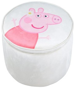 Pouf per bambini in velluto bianco Peppa Pig - Roba