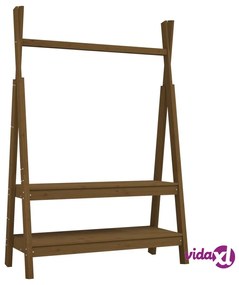 vidaXL Appendiabiti Miele 100x45,5x150 cm Legno Massello di Pino